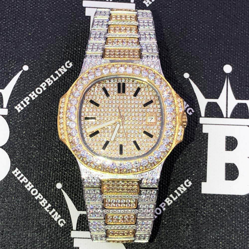 Best Quality Modern CZ Stainless Steel Watch Bling Bling