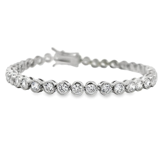 Bezel Set CZ Tennis Bracelet