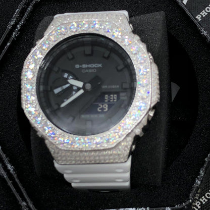 Big Boy Moissanite VVS Iced Out G Shock GA2100 Custom Watch 8.50 Carat