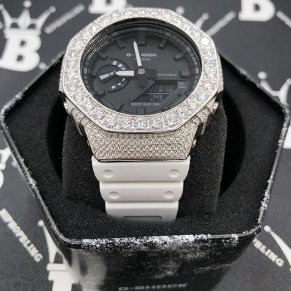 Big Boy Moissanite VVS Iced Out G Shock GA2100 Custom Watch 8.50 Carat