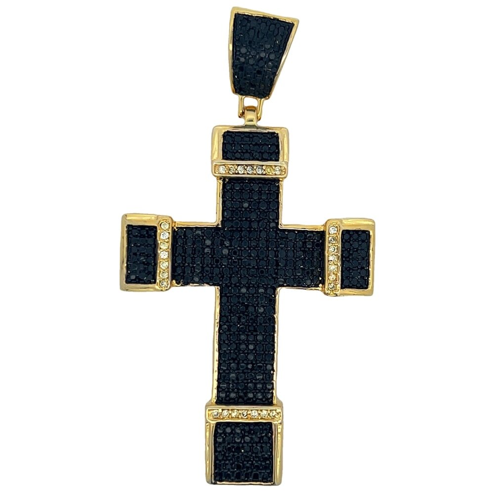 Big Chunk Cross CZ Iced Out Pendant