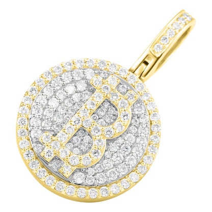Bitcoin B Diamond Pendant 1.11cttw 10K Yellow Gold