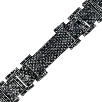 Black ID Icey Link CZ Hip Hop Bracelet