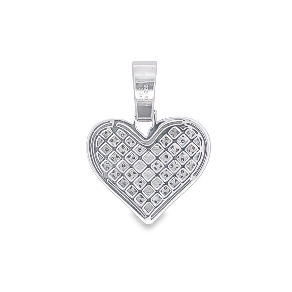 Broken Heart VVS Moissanite Pendant .925 Sterling Silver
