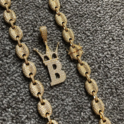 Bubble Link Mariner Bling Bling Gold CZ Chain
