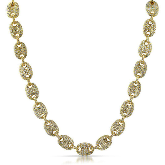 Bubble Link Mariner Bling Bling Gold CZ Chain