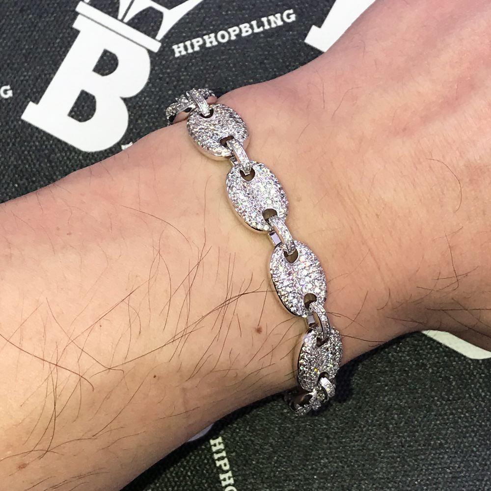 Bubble Mariner Link Iced Out Hip Hop Bracelet