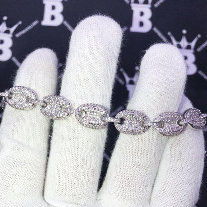 Bubble Mariner Link Iced Out Hip Hop Bracelet