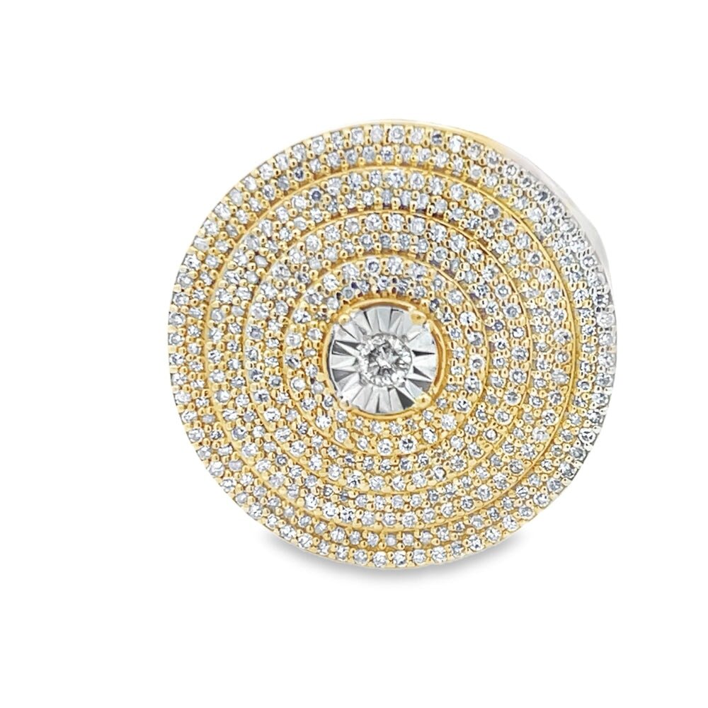 Bullseye .99cttw Diamond Ring 10K Yellow Gold