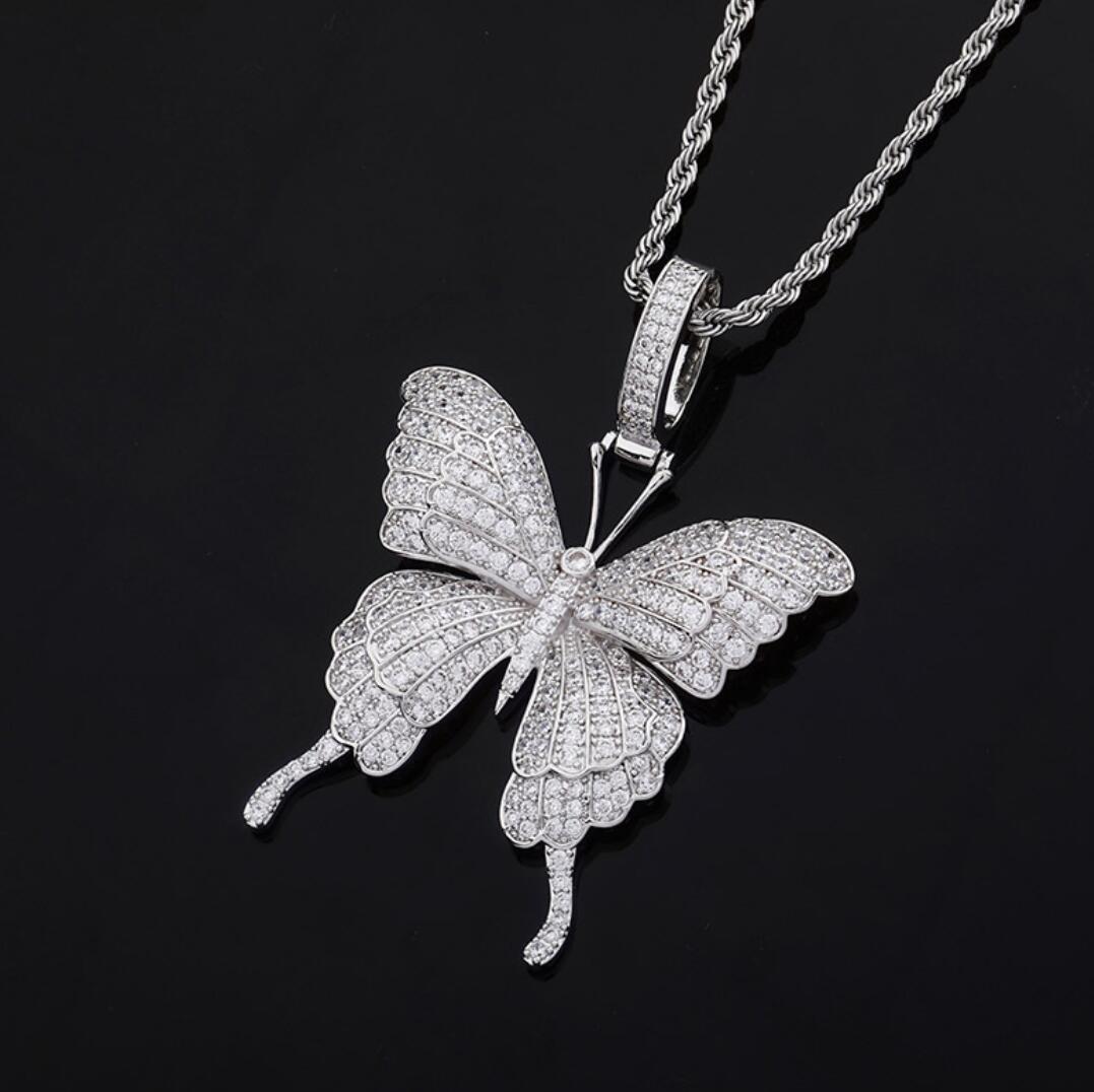 Butterfly Iced Out Hip Hop Pendant
