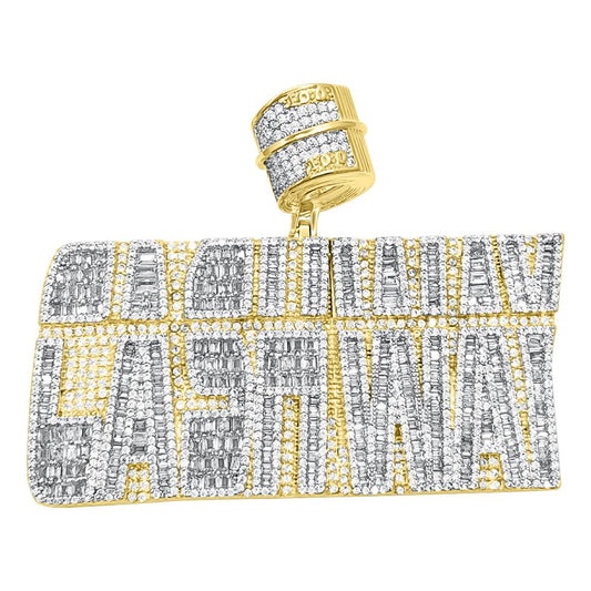 CASHWAY Baguette CZ Iced Out Pendant