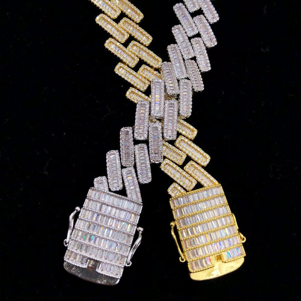 Channel Baguette Cuban Link Hip Hop Bling Bling Bracelet
