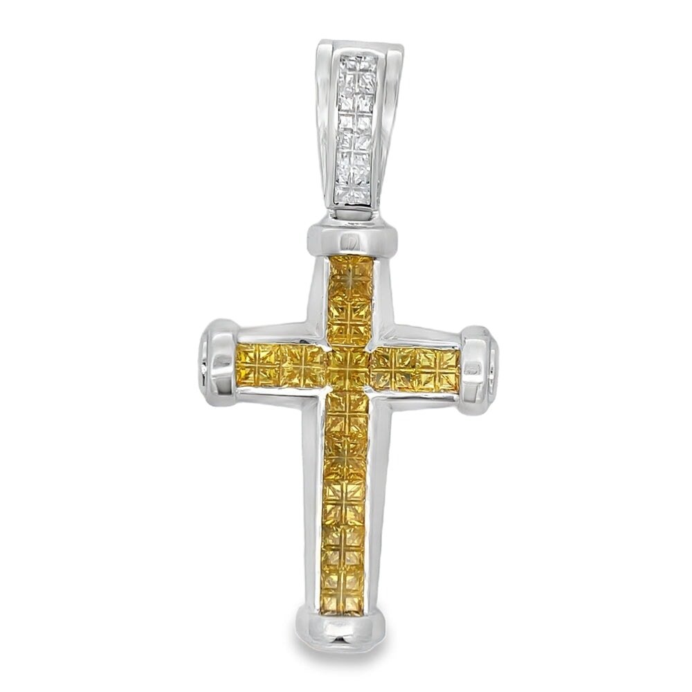 Clean Princess Cut CZ Pendant .925 Sterling Silver