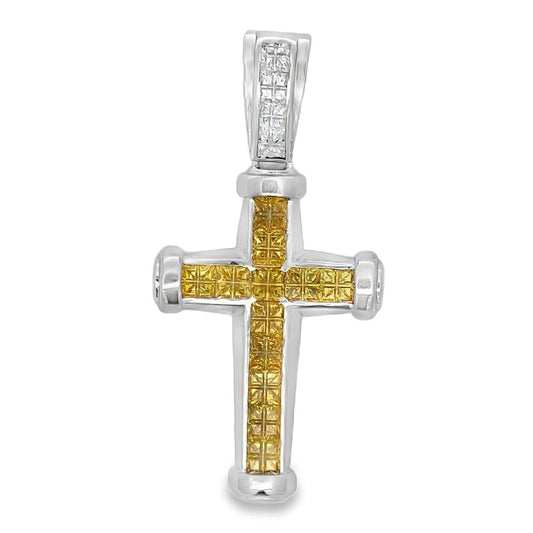Clean Princess Cut CZ Pendant .925 Sterling Silver