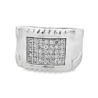 Clean Slice CZ Ring .925 Sterling Silver