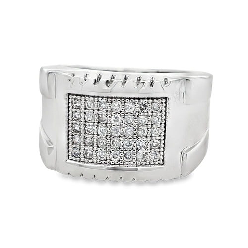 Clean Slice CZ Ring .925 Sterling Silver
