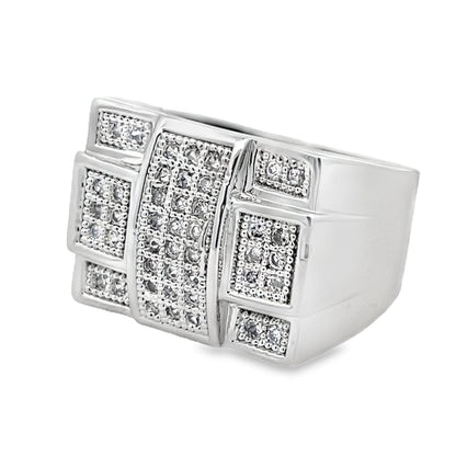 Criss Cross CZ Ring .925 Sterling Silver