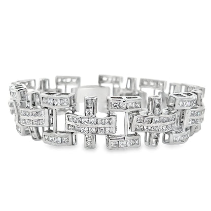 Cross Link Princess CZ Hip Hop Bracelet