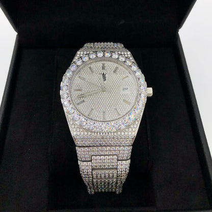 Crown Iced Out Hip Hop Bling Bustdown Watch