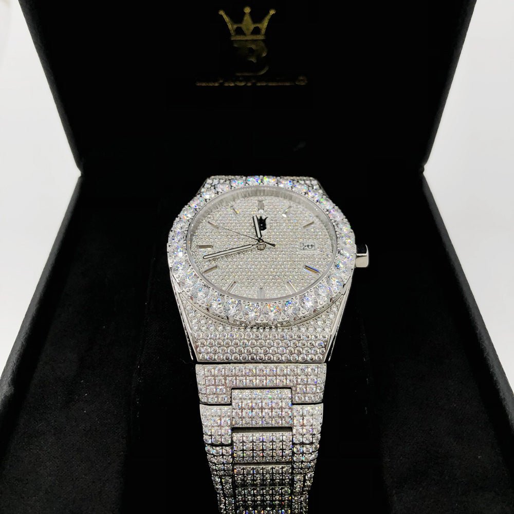 Crown Iced Out Hip Hop Bling Bustdown Watch