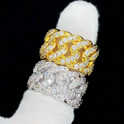 Cuban Link Iced Out Eternity Hip Hop Ring