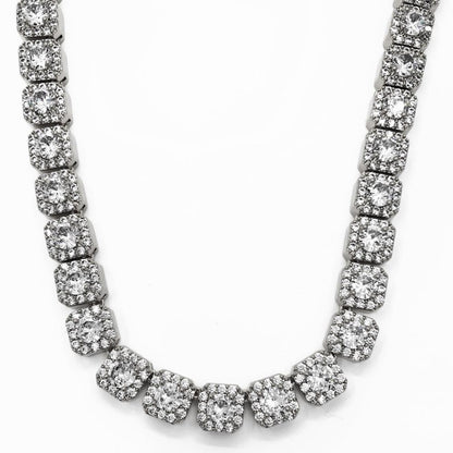 Cushion Cluster Bling Bling CZ Iced Out Chain