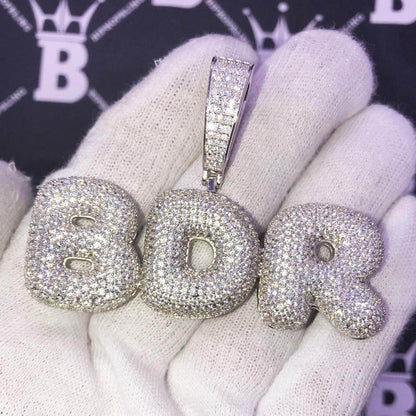 Custom Bubble Letter Name Pendant