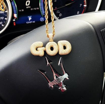 Custom Bubble Letter Name Pendant