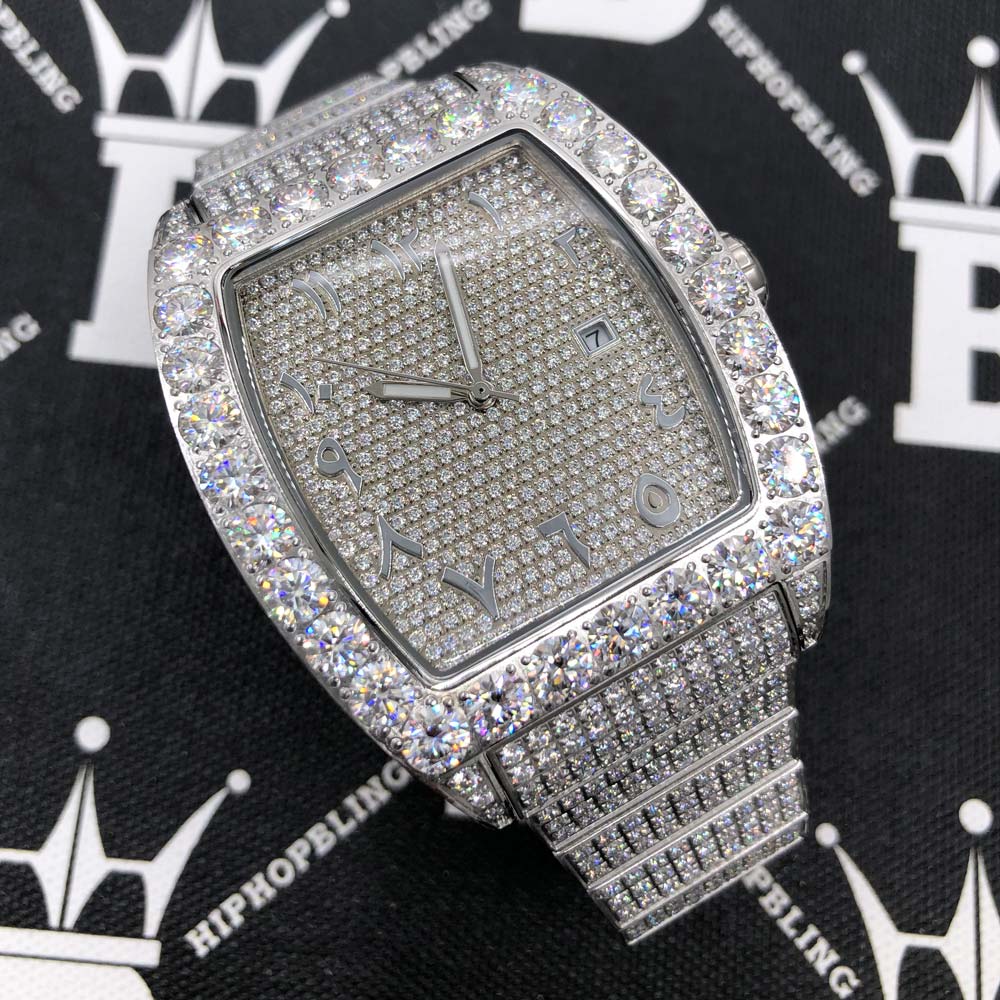 Custom Emperor CZ Micro Pave Watch | Stainless Steel
