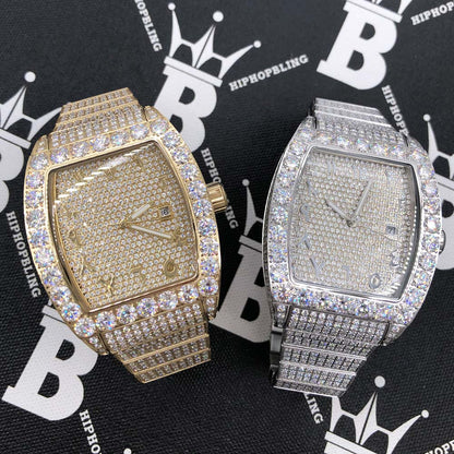 Custom Emperor CZ Micro Pave Watch | Stainless Steel