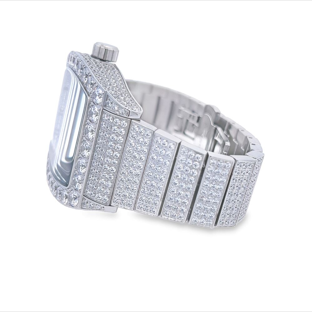 Custom Emperor CZ Micro Pave Watch | Stainless Steel