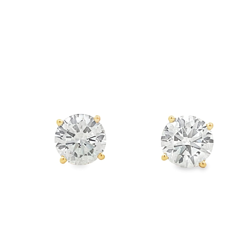 CVD Lab Grown Diamond Stud Earrings .925 Sterling Silver