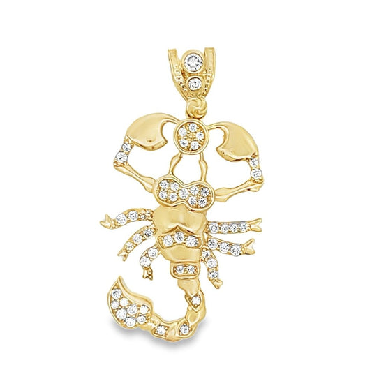 CZ Scorpion 10K Yellow Gold Pendant