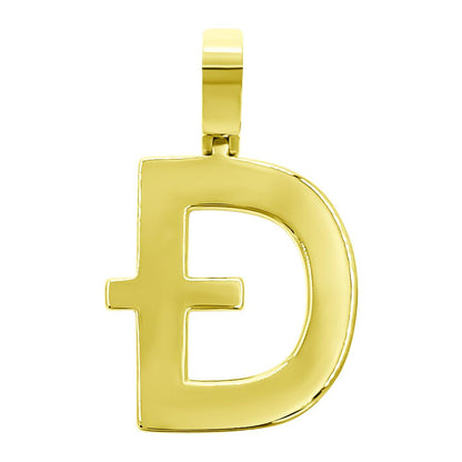 D Letter Dogecoin Inspired Pendant .925 Sterling Silver
