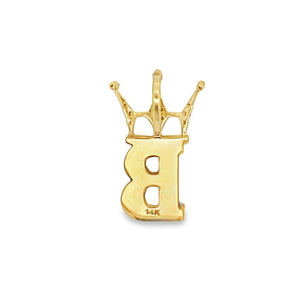 Diamond Hip Hop Bling Logo Pendant Solid 14K Gold