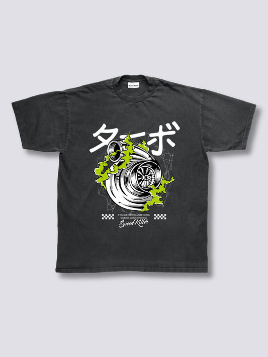 Front Print - Engine Vintage T-Shirt