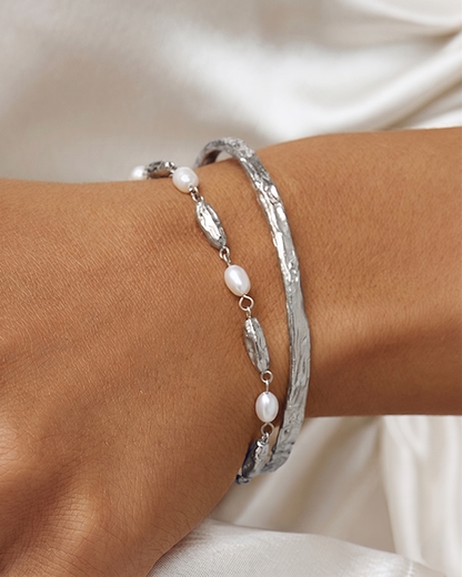 Mimi Pearl and Silver Bracelet