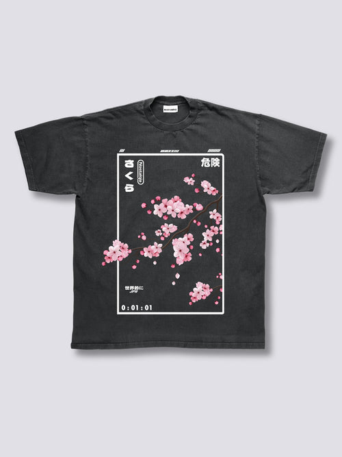 Front Print - Cherry Blossom Vintage T-Shirt