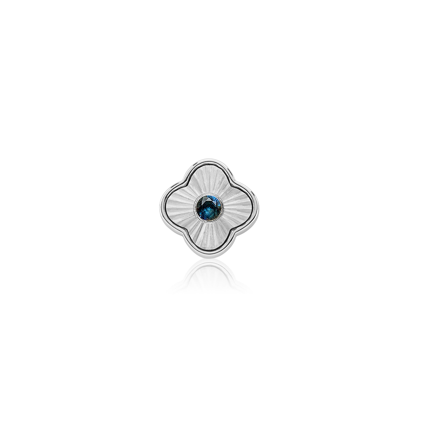 Textured Clover Charms (Silver) - &